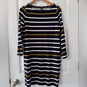 Ann Taylor pull on striped dress. Size small wash and wear